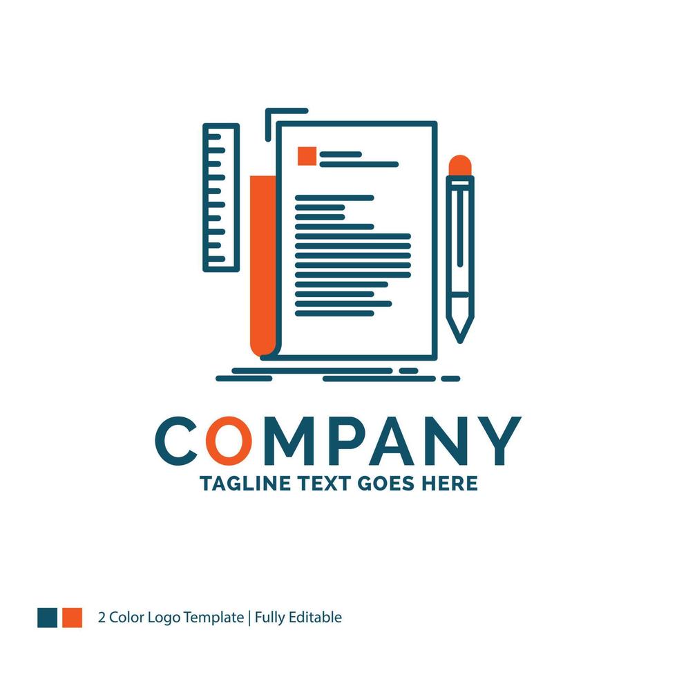 Code. coding. file. programming. script Logo Design. Blue and Orange Brand Name Design. Place for Tagline. Business Logo template. vector