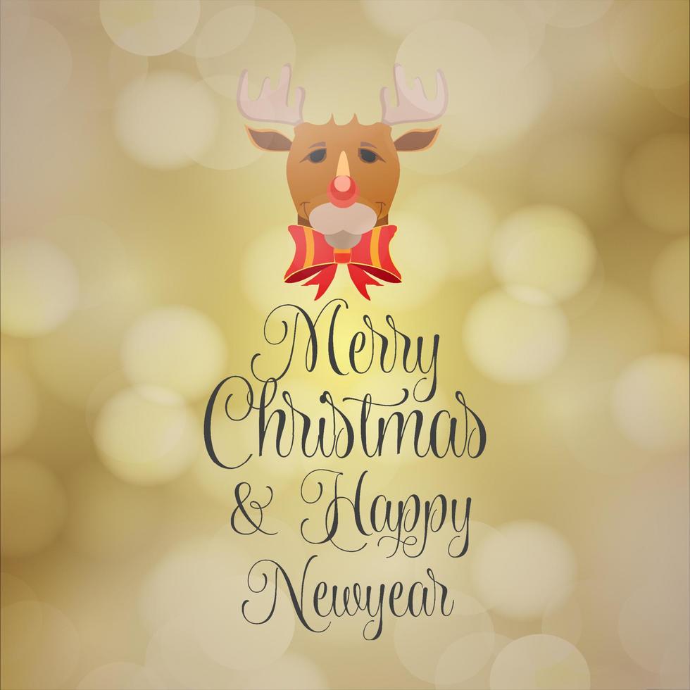 Merry Christmas and Hapy New year background vector