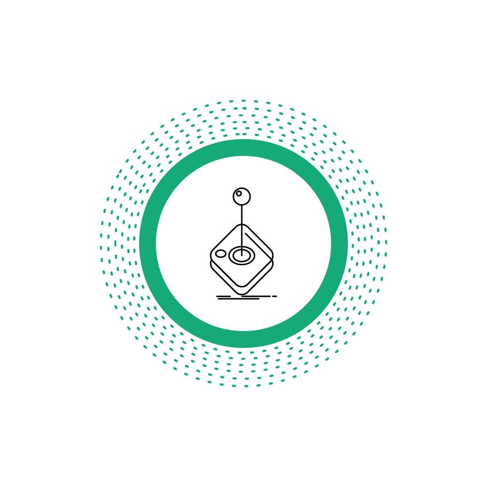 Arcade. game. gaming. joystick. stick Line Icon. Vector isolated illustration
