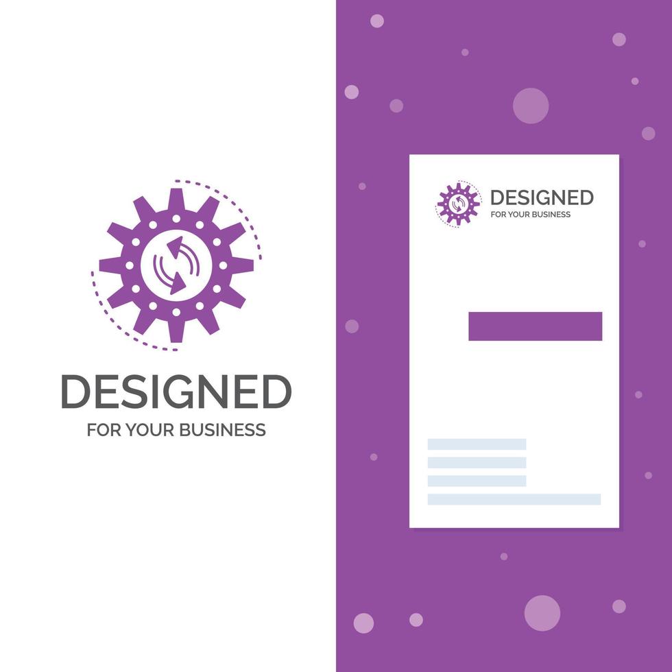 Business Logo for management. process. production. task. work. Vertical Purple Business .Visiting Card template. Creative background vector illustration