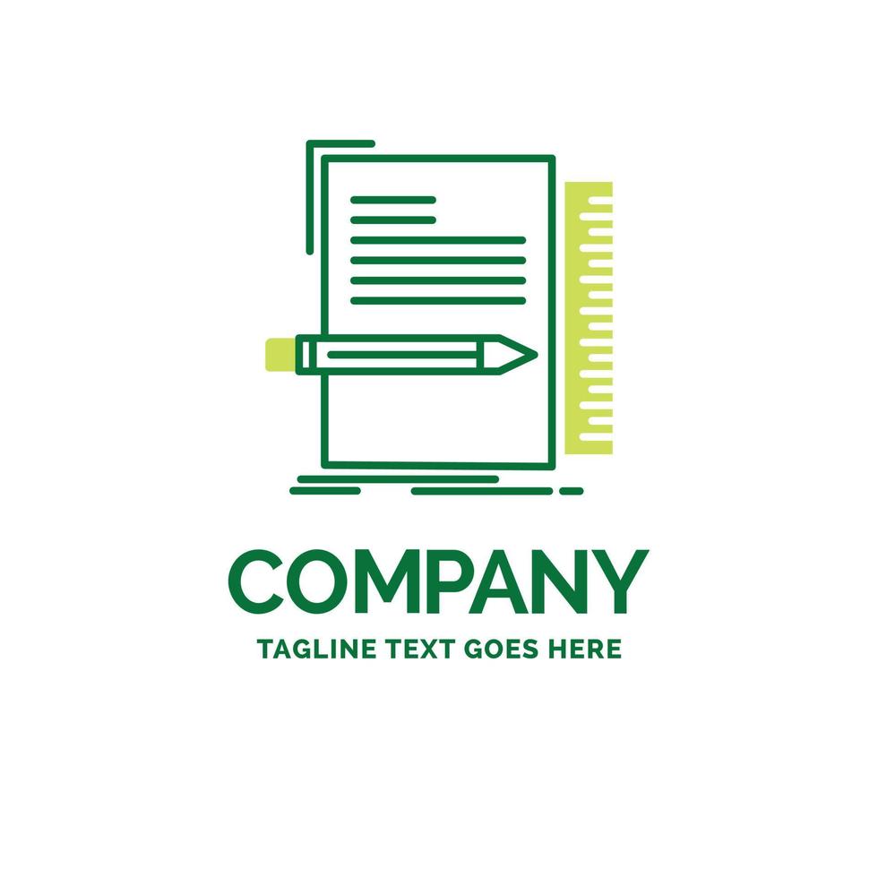 Code. coding. file. programming. script Flat Business Logo template. Creative Green Brand Name Design. vector