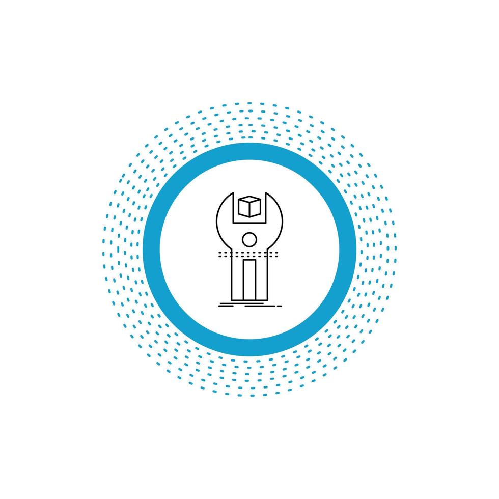 SDK. App. development. kit. programming Line Icon. Vector isolated illustration