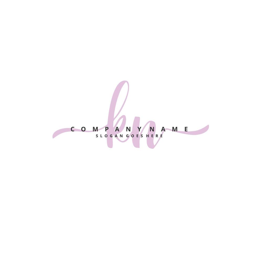 KN Initial handwriting and signature logo design with circle. Beautiful design handwritten logo for fashion, team, wedding, luxury logo. vector