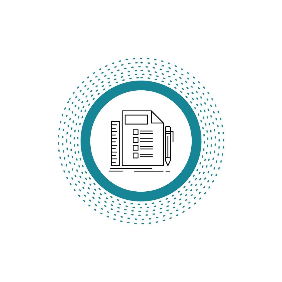 Business. list. plan. planning. task Line Icon. Vector isolated illustration
