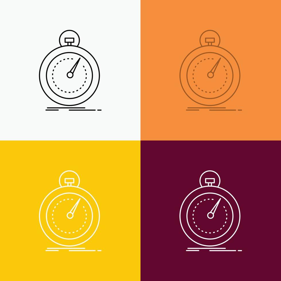 Done. fast. optimization. speed. sport Icon Over Various Background. Line style design. designed for web and app. Eps 10 vector illustration