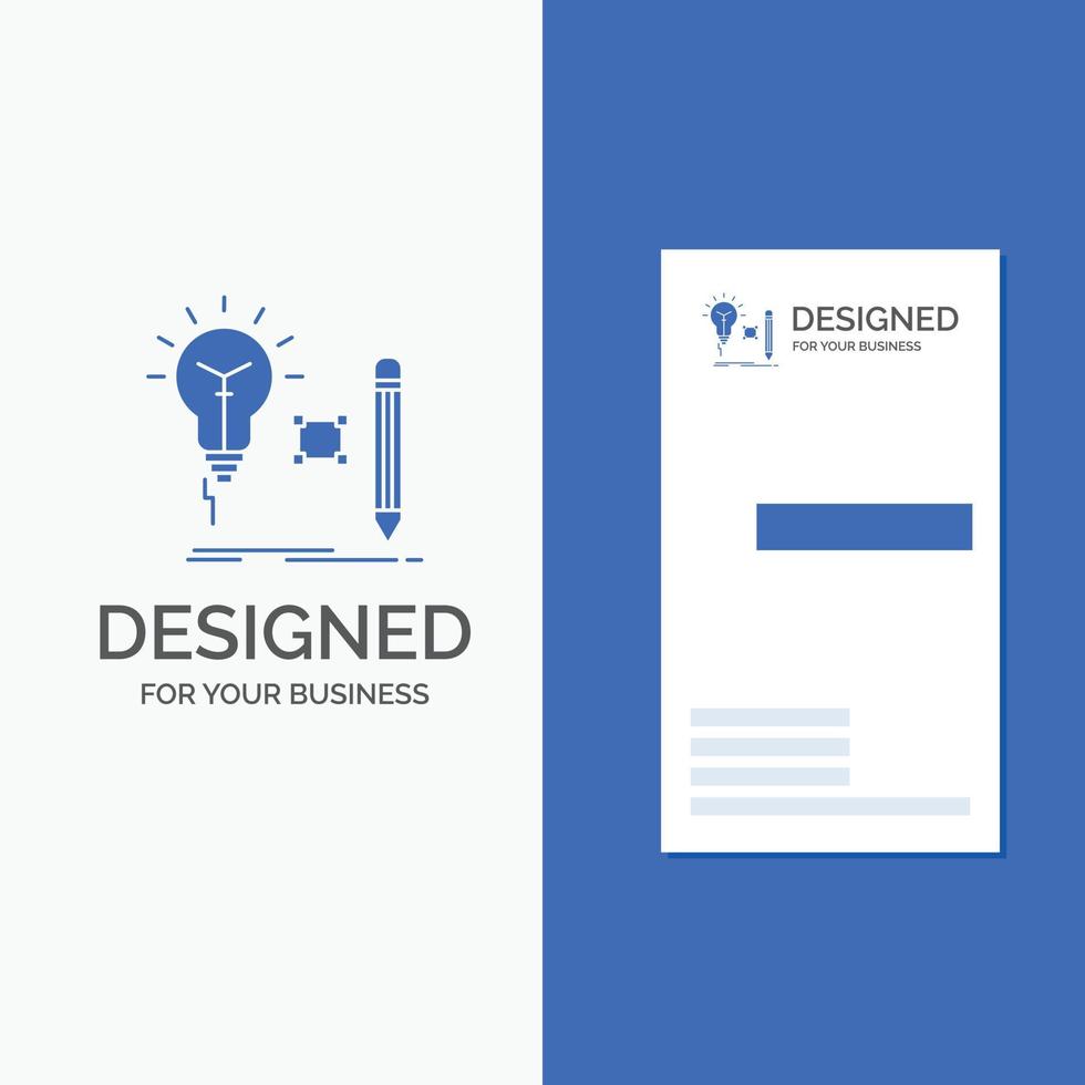 Business Logo for Idea. insight. key. lamp. lightbulb. Vertical Blue Business .Visiting Card template. vector
