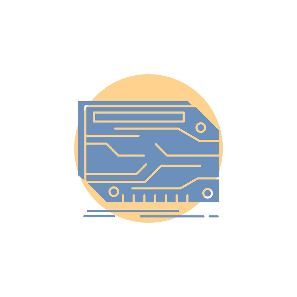 card. component. custom. electronic. memory Glyph Icon. vector