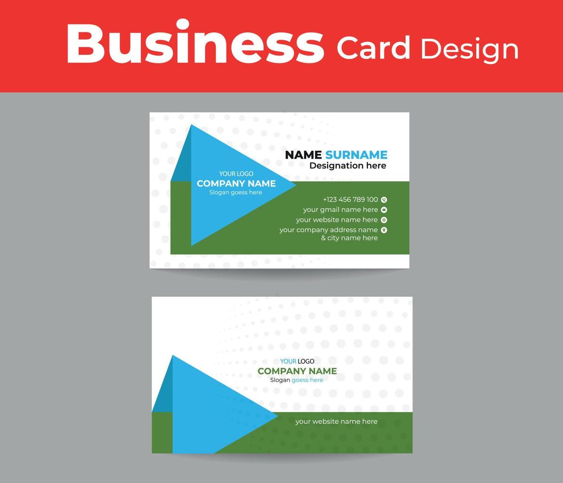 Unique Business card Design template vector