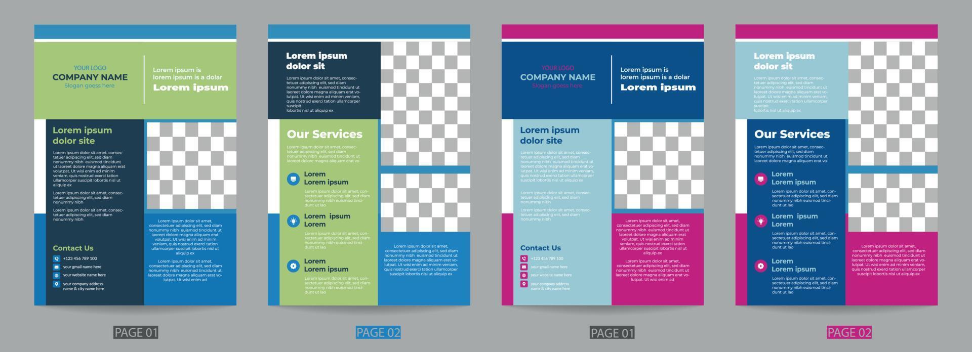 Business Flyer Template and Print Ready vector