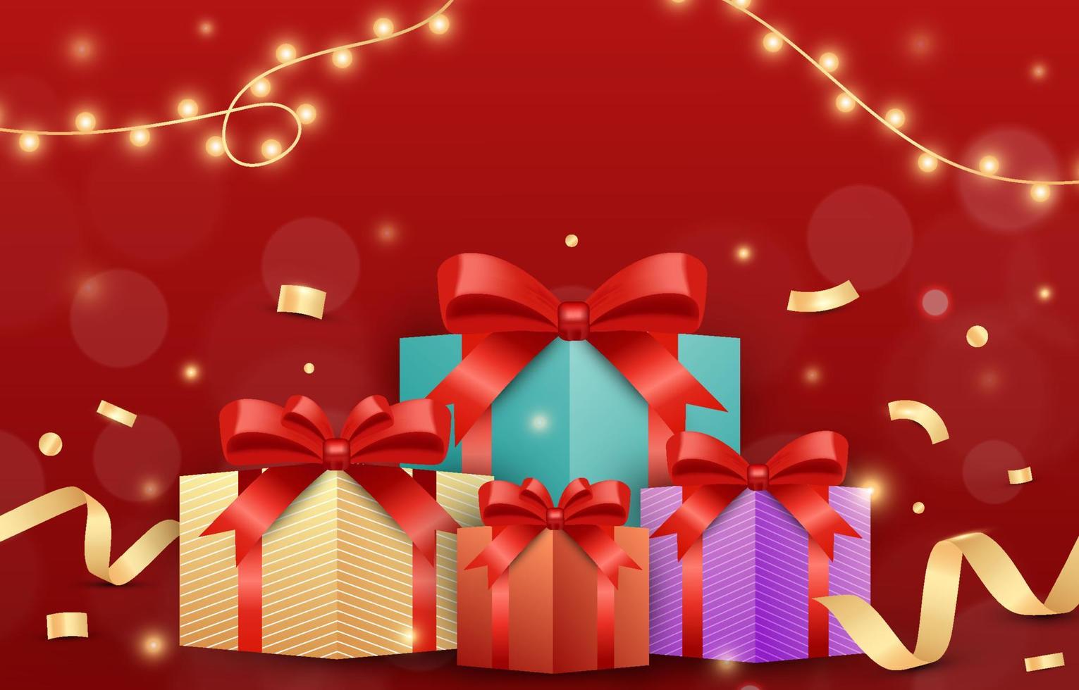 Boxing Day Gift Background vector