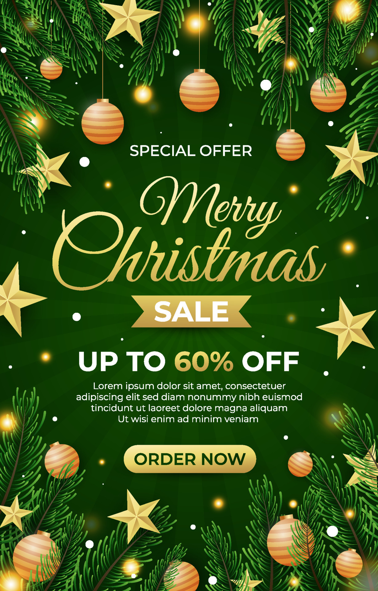 Christmas Sale Poster Template 12941586 Vector Art at Vecteezy