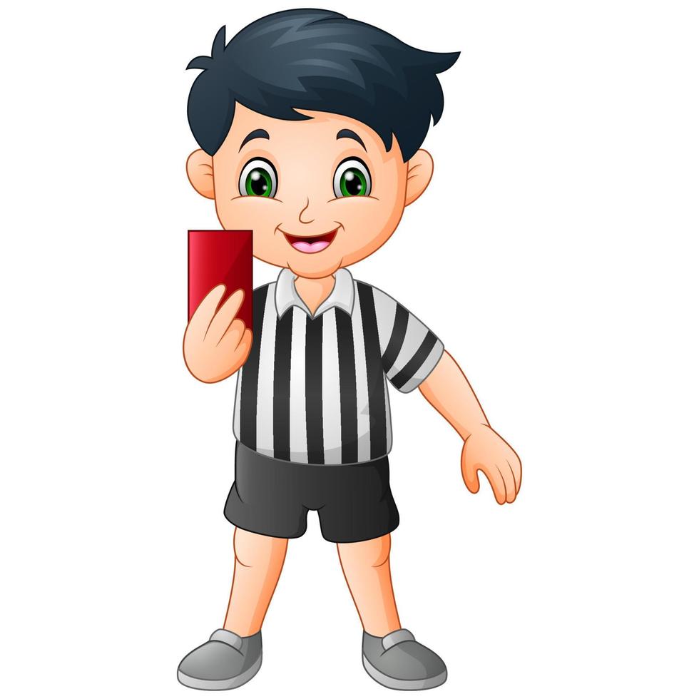 Cartoon little boy holding a mobile phone vector