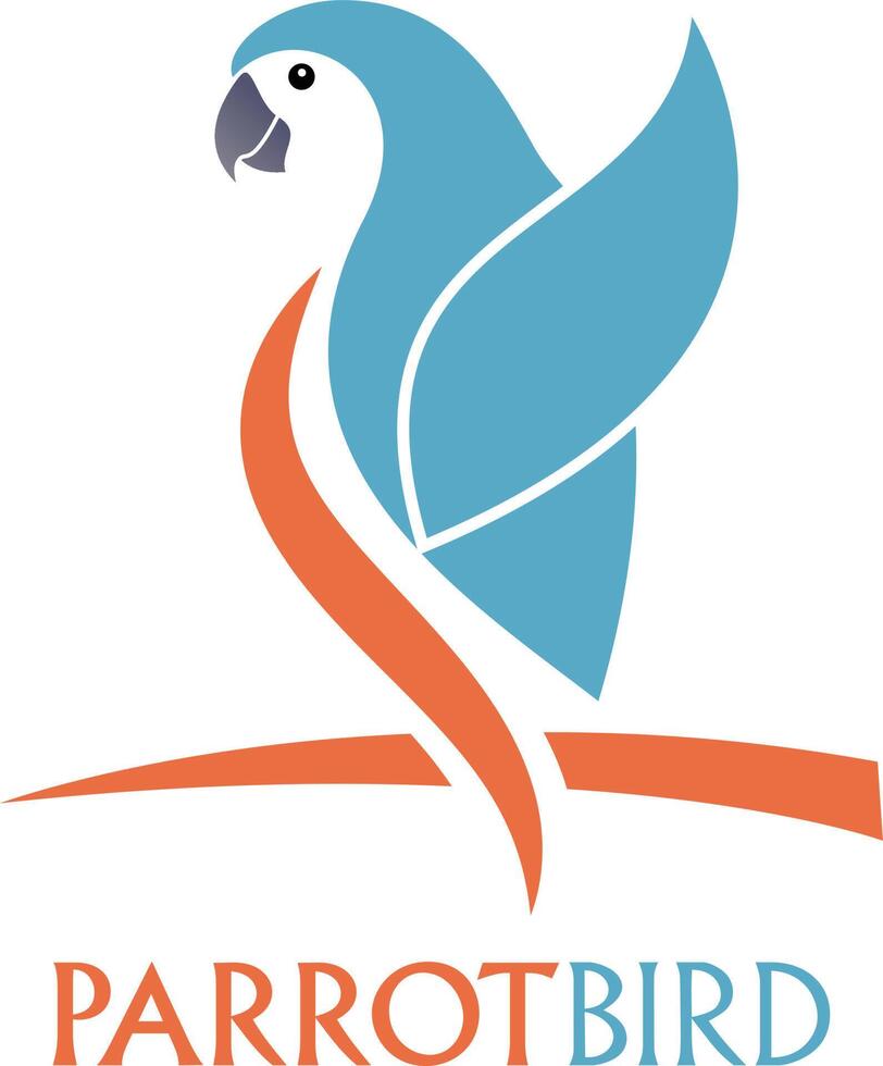 Illustration vector graphic of parrot birds logo design. Parrot logo design vector.