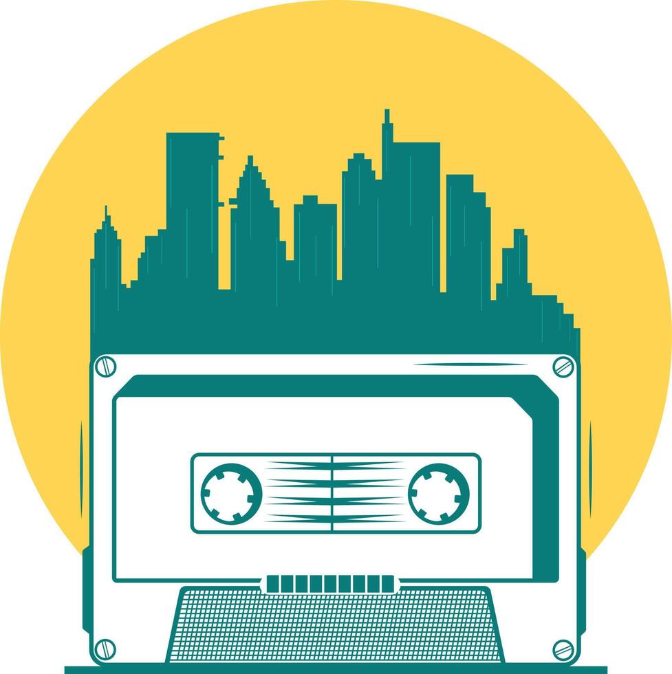 Retro radio illustration with light gray background design. Radio broadcasting banner. Suitable for advertising, banner, poster, flyer vector