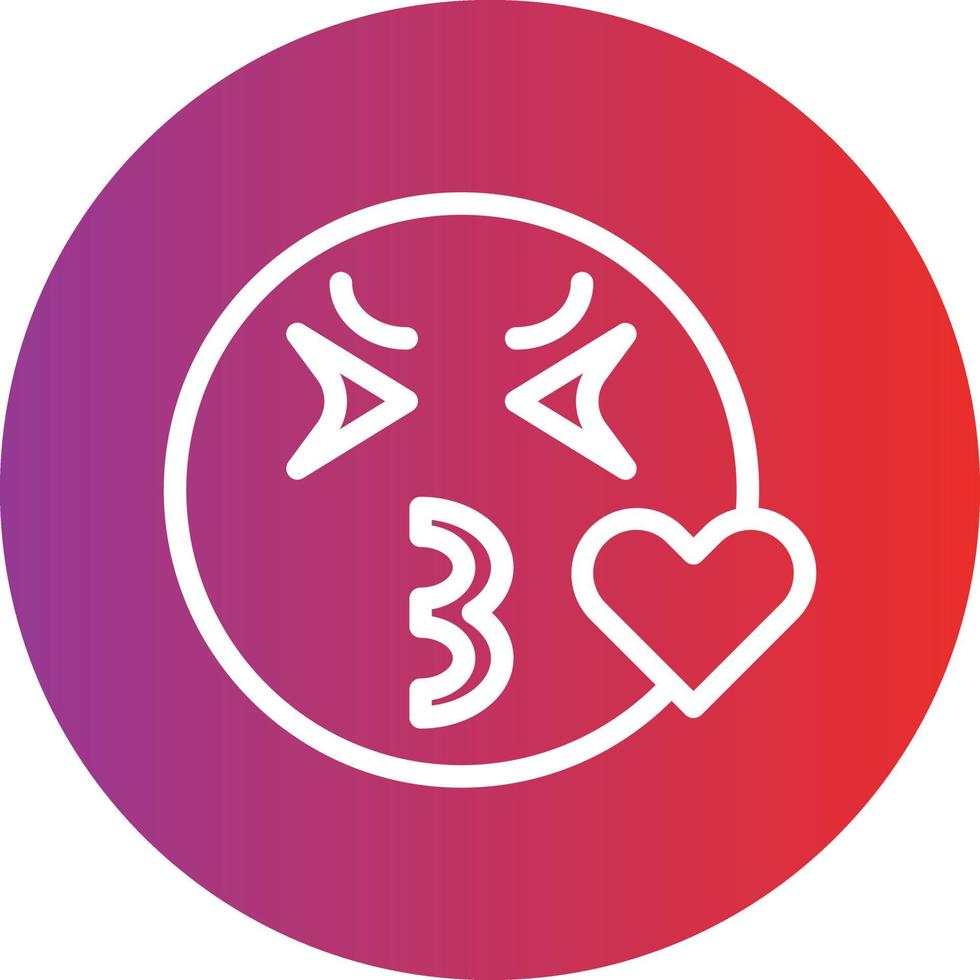 estilo de icono de beso vector