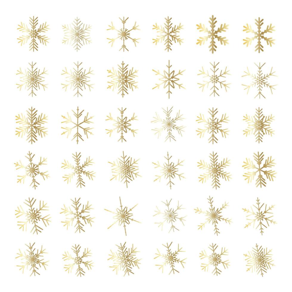 Vector set of different snowflakes 12941820 Vector Art at Vecteezy