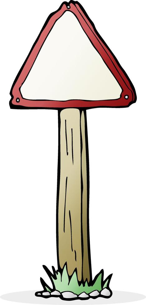 doodle cartoon signpost vector