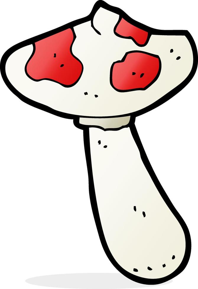 doodle cartoon toadstool vector