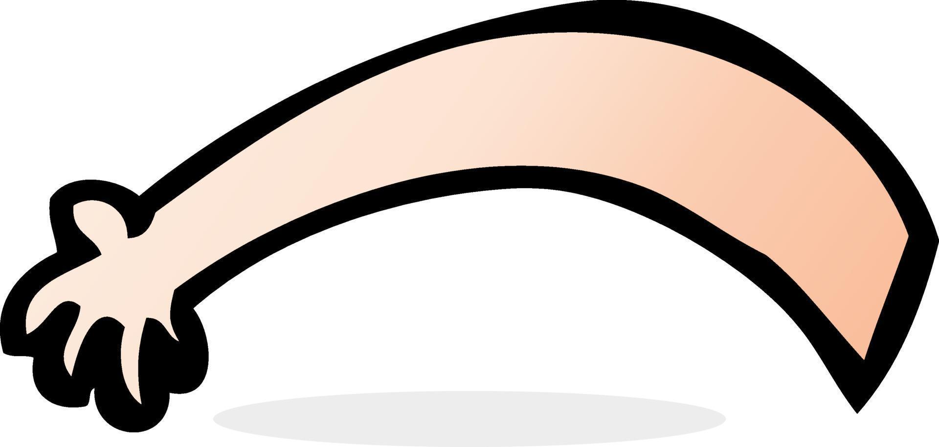 doodle cartoon arm vector