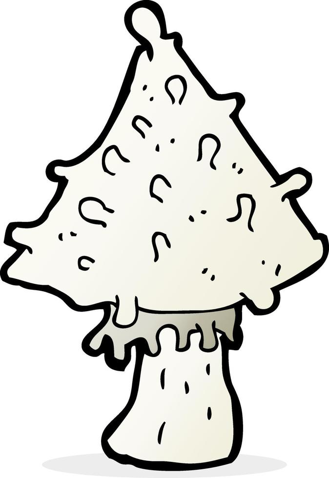 doodle cartoon mushroom vector