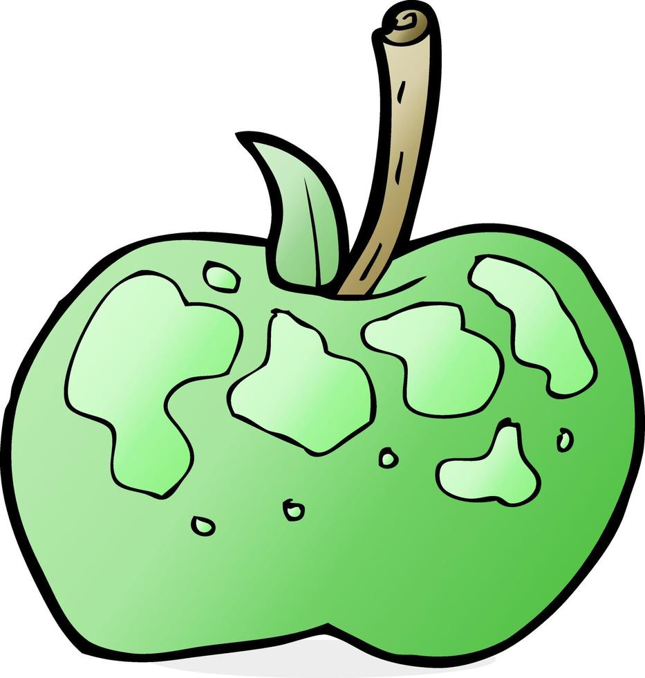 garabato, caricatura, manzana vector