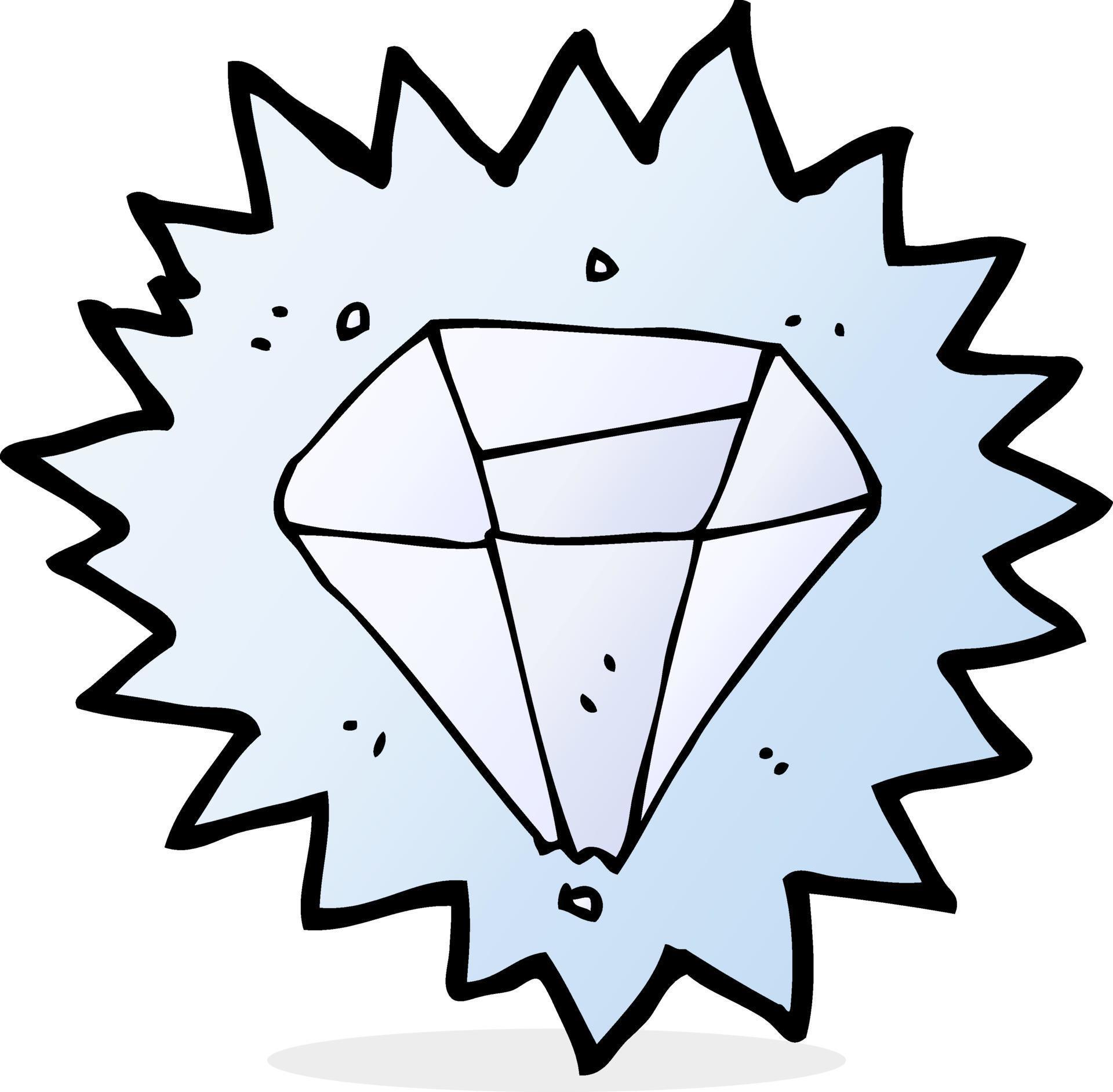 doodle cartoon diamond 12942049 Vector Art at Vecteezy