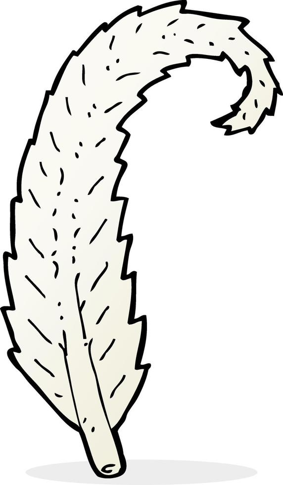 doodle cartoon feather vector