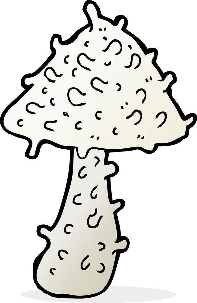 doodle cartoon mushroom vector