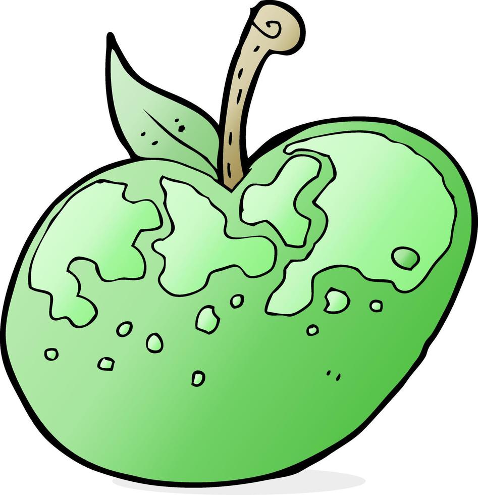 doodle cartoon apple vector