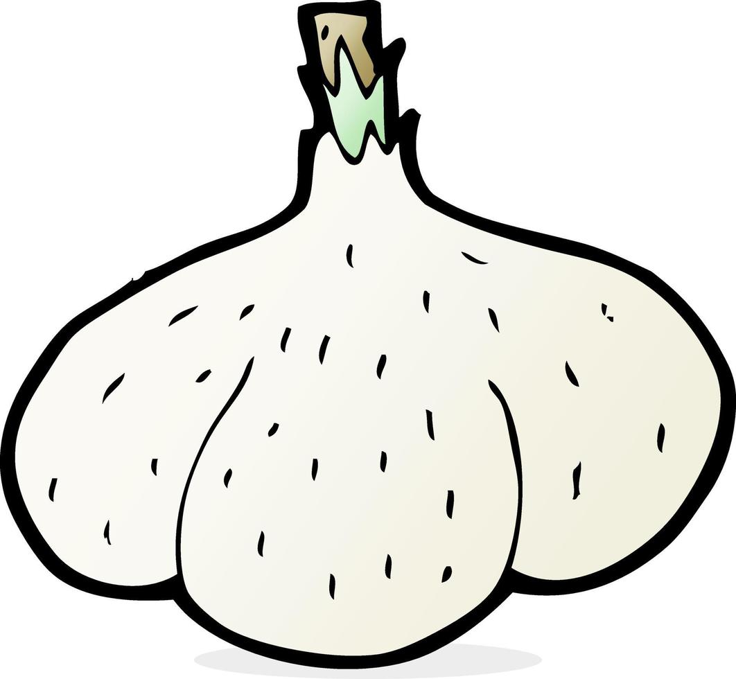 doodle cartoon garlic vector