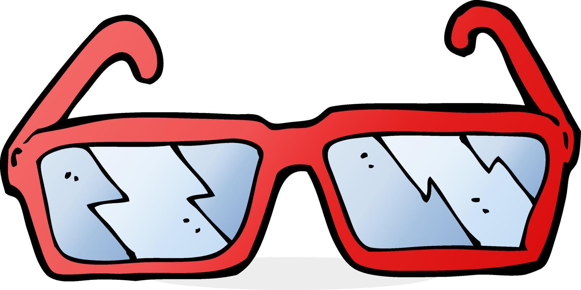 doodle cartoon glasses vector