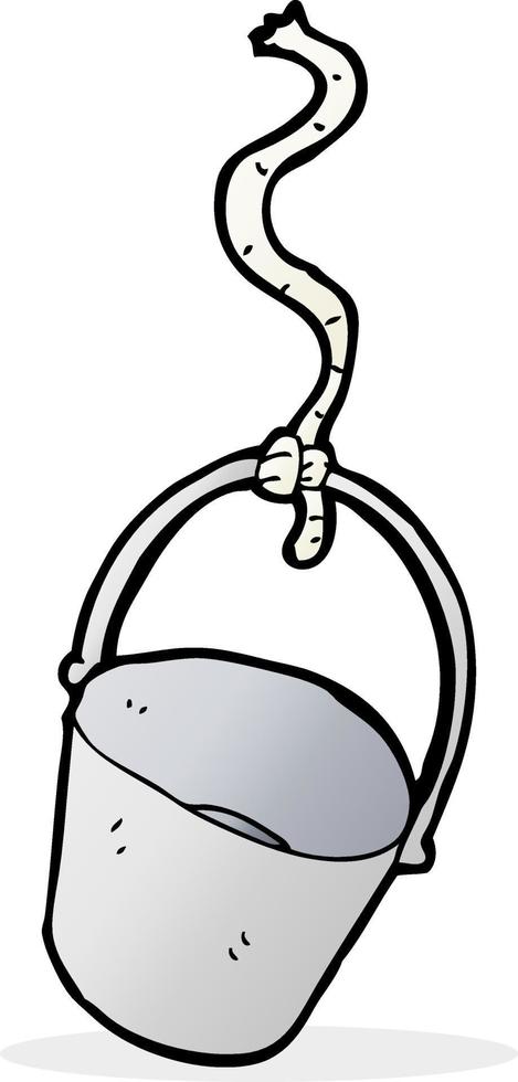 doodle cartoon bucket vector