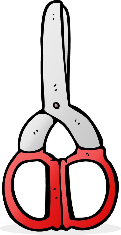 doodle cartoon scissors vector