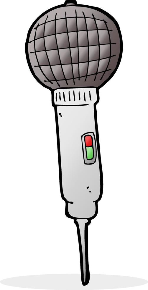 doodle cartoon microphone vector