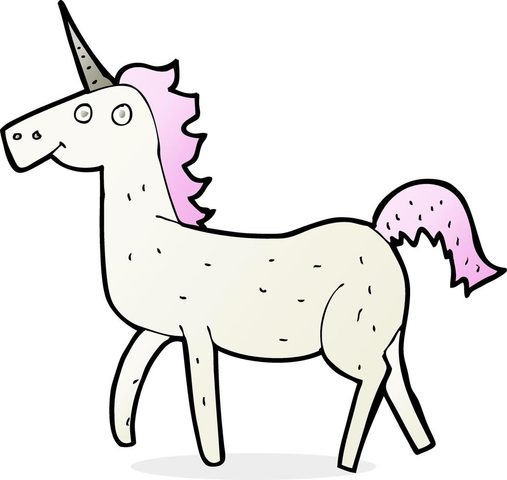 doodle character cartoon unicorn vector