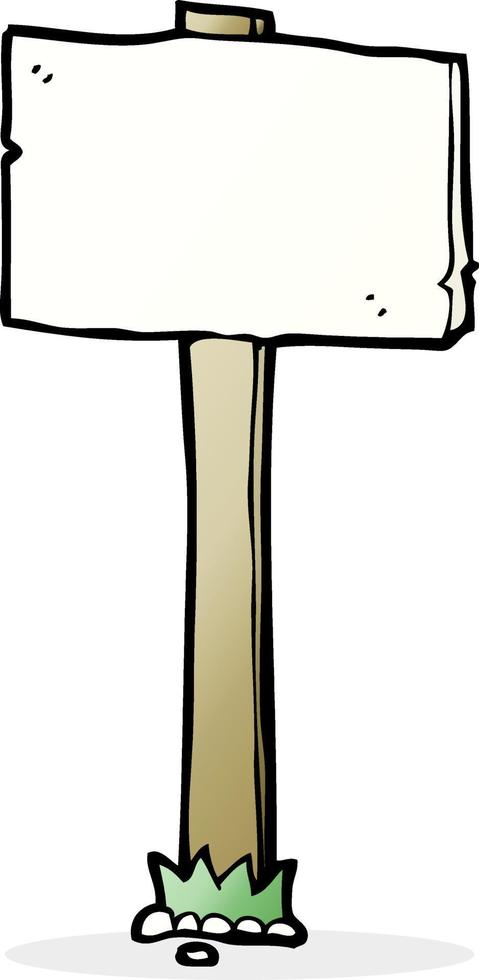 doodle cartoon signpost vector