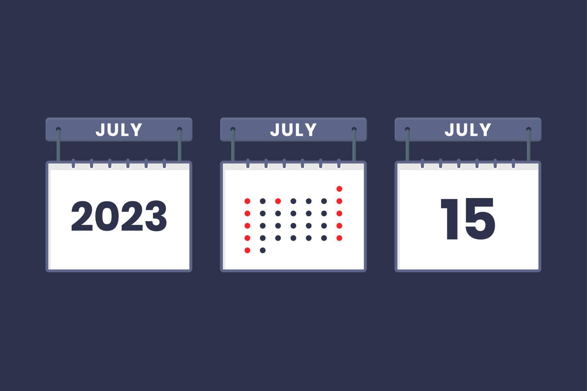 2023 Calendar Design July 15 Icon 15th July Calendar Schedule 2023-calendar-design-july-15-icon-15th-july-calendar-schedule