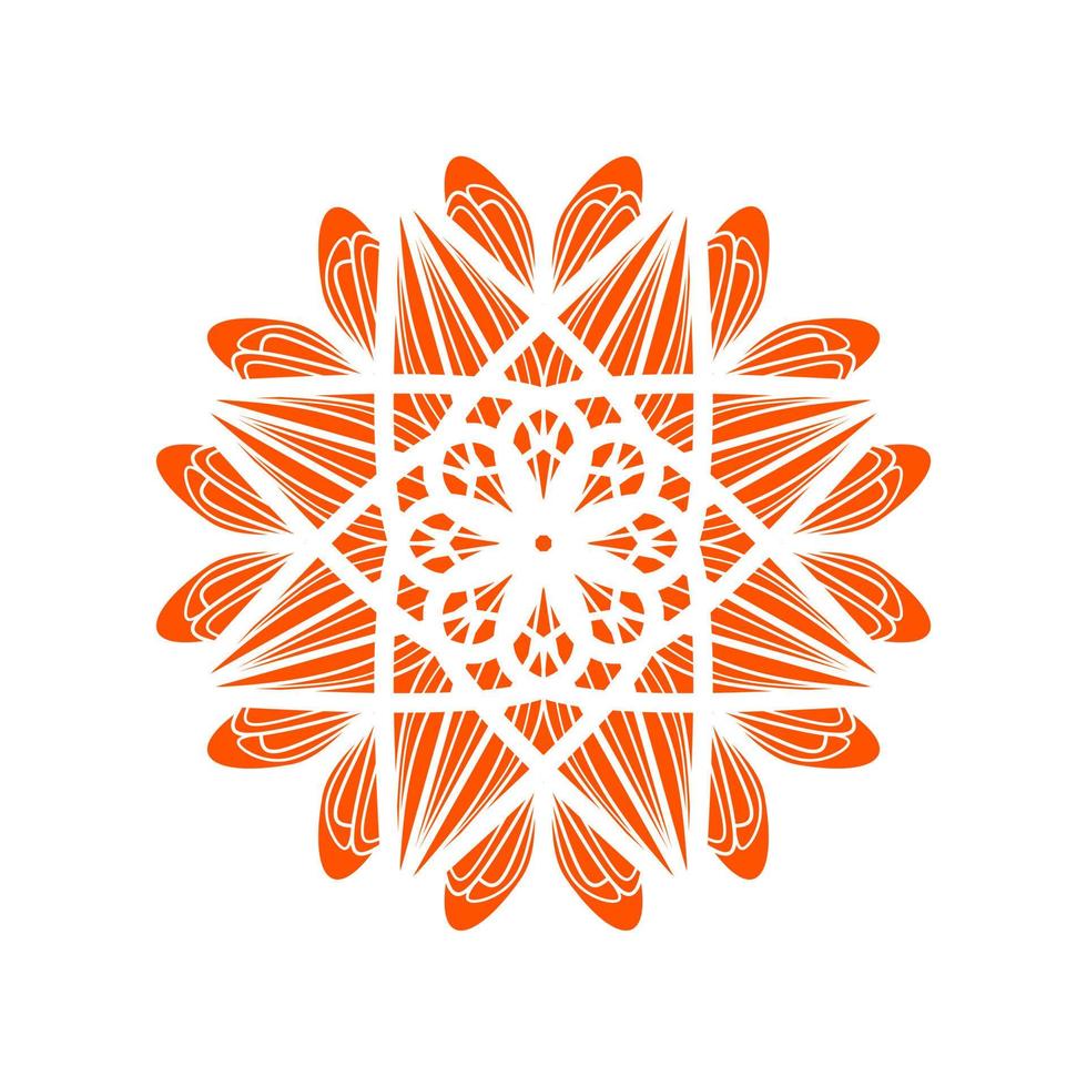 patrón de flor de círculo asiático. patrón redondo ornamental. mandala patrón redondo. fondos redondos para tarjetas de felicitación, invitación, plantilla de tatuaje, estilo de negocios, tarjetas u otros. ilustración vectorial vector