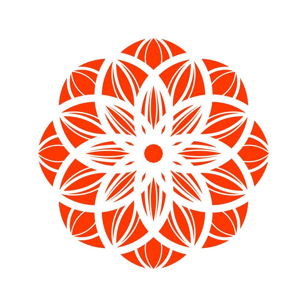 patrón de flor de círculo asiático. patrón redondo ornamental. mandala patrón redondo. fondos redondos para tarjetas de felicitación, invitación, plantilla de tatuaje, estilo de negocios, tarjetas u otros. ilustración vectorial vector