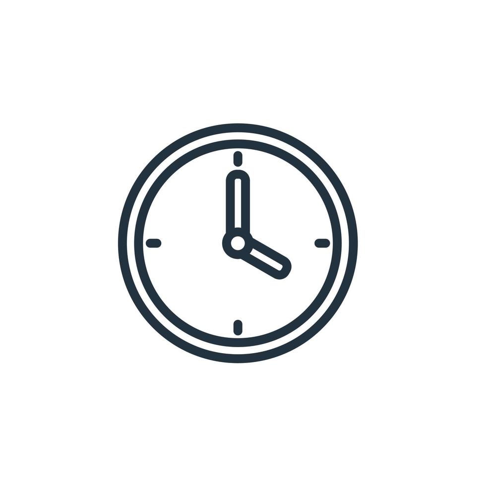 Clock icon isolated on a white background. Clock symbol time for