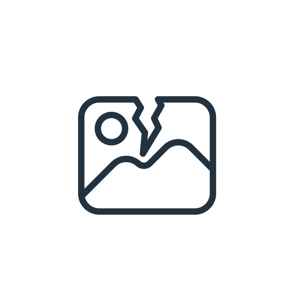 Broken image icon isolated on a white background. No image symbol for web  and mobile apps. 12942784 Vector Art at Vecteezy