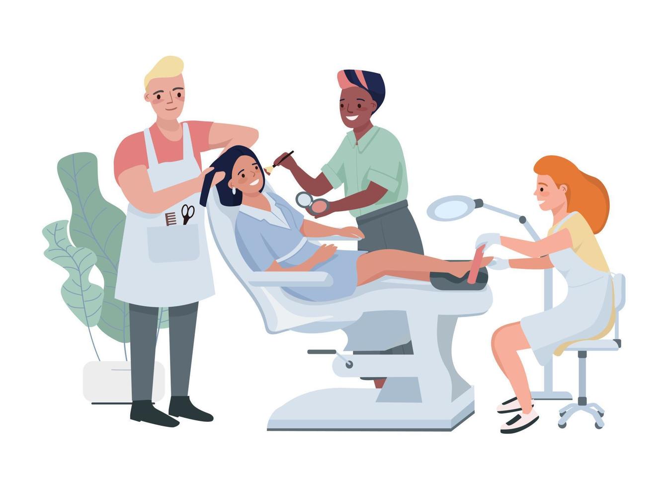 Complex beauty care 2D vector isolated illustration. Salon service flat characters on cartoon background. Makeup and pedicure colourful editable scene for mobile, website, presentation 12942804 Vector Art at Vecteezy Complex beauty care 2D vector isolated illustration. Salon service flat characters on cartoon background. Makeup and pedicure colourful editable scene for mobile, website, presentation 12942804 Vector Art at Vecteezy