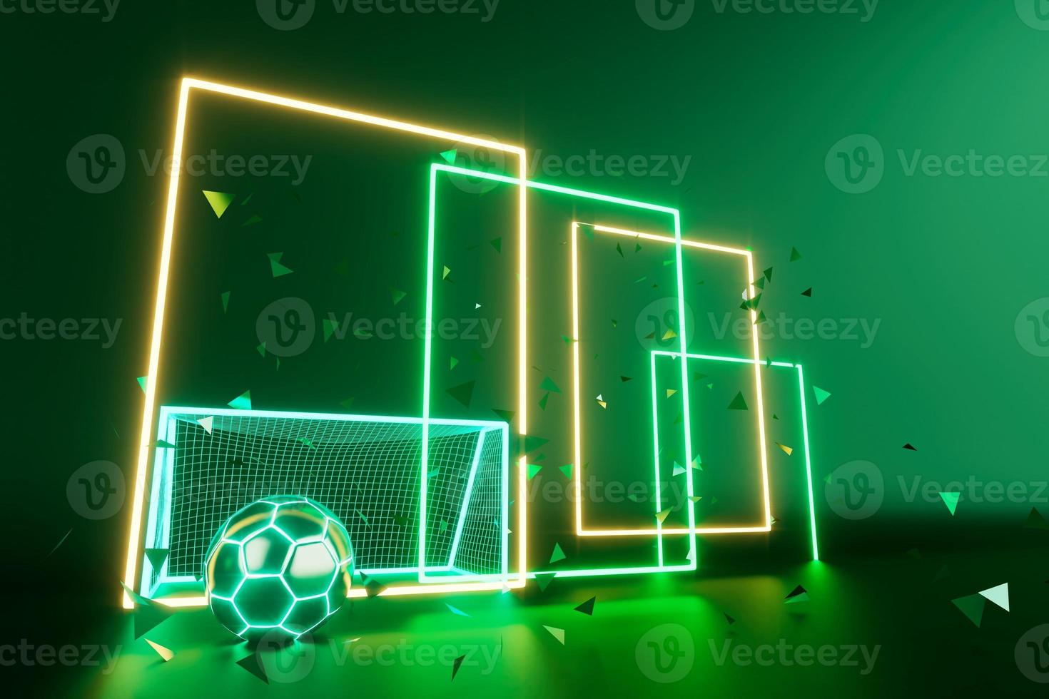 football balls object, sport ball design, football element concept, 3d illustration, abstract football technology, smartphone mobile screen, green grass field, online sport live, casino sport business photo