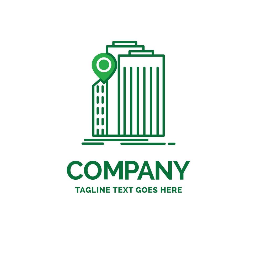 bank. banking. building. federal. government Flat Business Logo template. Creative Green Brand Name Design. vector
