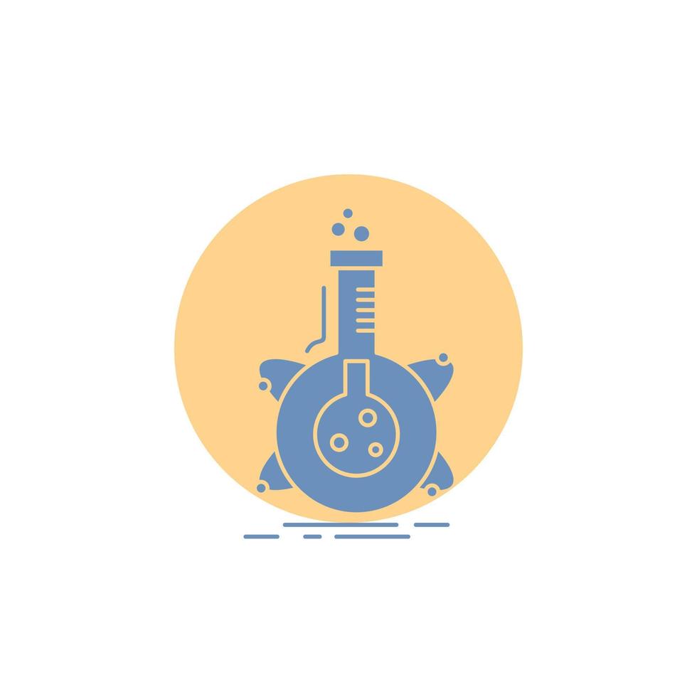 research. laboratory. flask. tube. development Glyph Icon. vector