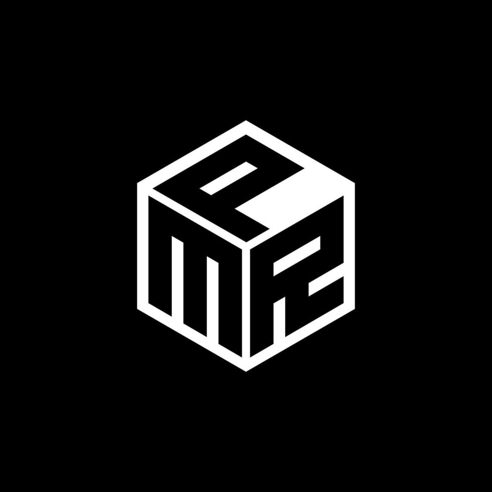 diseño de logotipo de letra mrp con fondo negro en illustrator. logotipo vectorial, diseños de caligrafía para logotipo, afiche, invitación, etc. vector