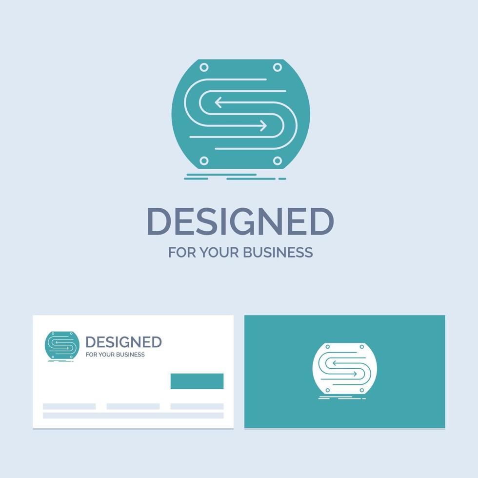 business arrow. concept. convergence. match. pitch Business Logo Glyph Icon Symbol for your business. Turquoise Business Cards with Brand logo template. vector