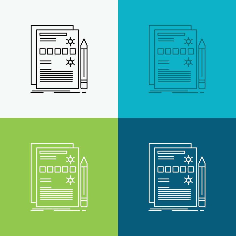Component. data. design. hardware. system Icon Over Various Background. Line style design. designed for web and app. Eps 10 vector illustration