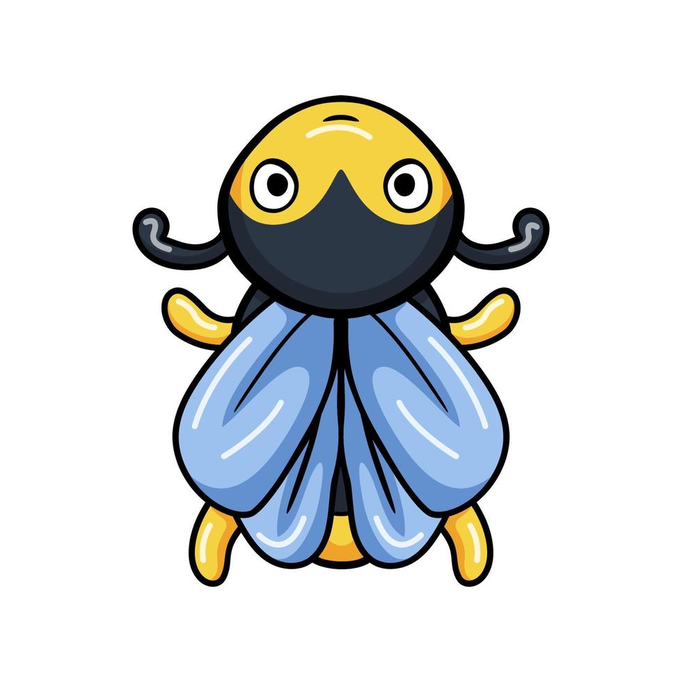 Cute little bee cartoon flying vector