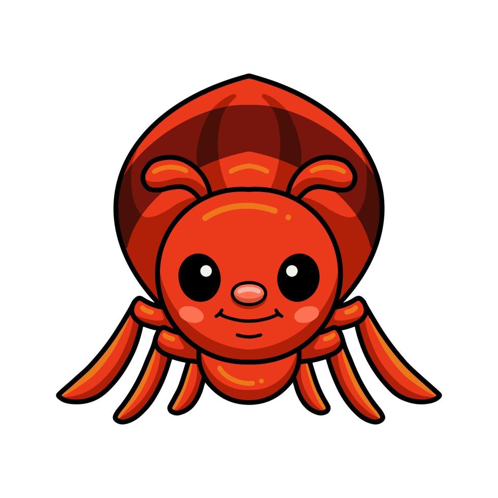 Cute little red ant cartoon vector